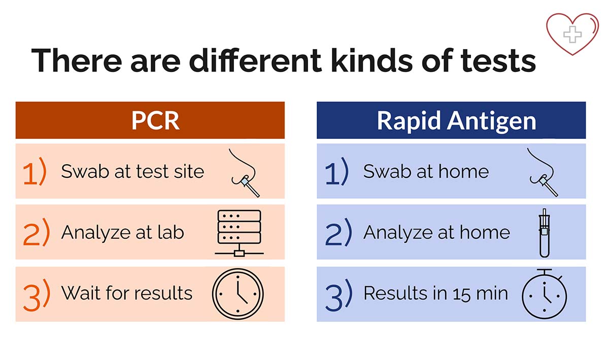 PCR vs Rapid testing comparison